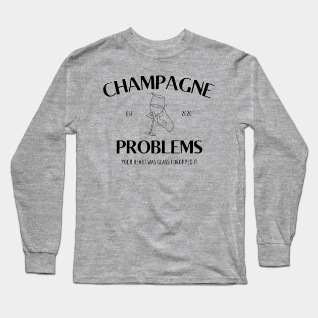 Champagne Long Sleeve T-Shirt by lyndsayruelle